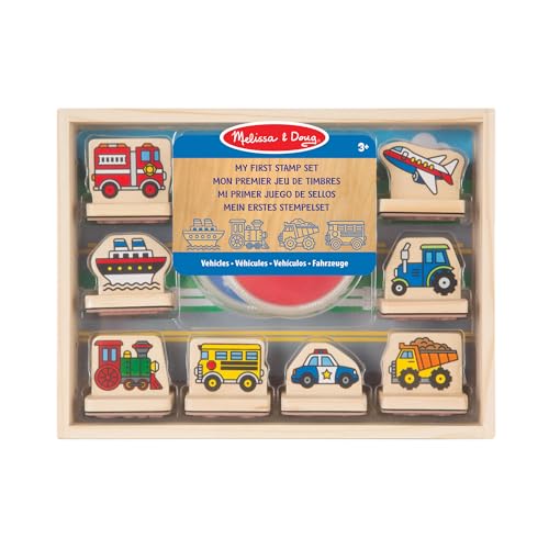 Melissa & Doug My First Wooden Stamp Set - Vehicles | Arts & Crafts | Stamp Sets & Stencils | 4+ | Gift for Boy or Girl von Melissa & Doug