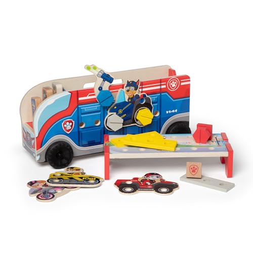 Melissa & Doug PAW LKW für Missionen Zuordnen & Bauen | Holzspielzeug | Entwicklungsspielzeug bauen und zusammenbauen für Kinder | 3+ | Geschenk für Jungen oder Mädchen|FSC-zertifizierte Materialien von Melissa & Doug