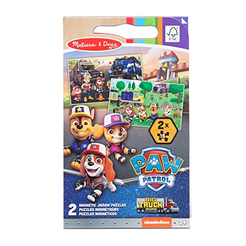 Melissa & Doug PAW Patrol Big Truck Pups-Magnetische Puzzlespiele | Puzzle für Kinder | Reise-Aktivitätsbuch | Entwicklungsspiel | 3+ | Geschenk für Jungen oder Mädchen | FSC-zertifizierte Materialien von Melissa & Doug