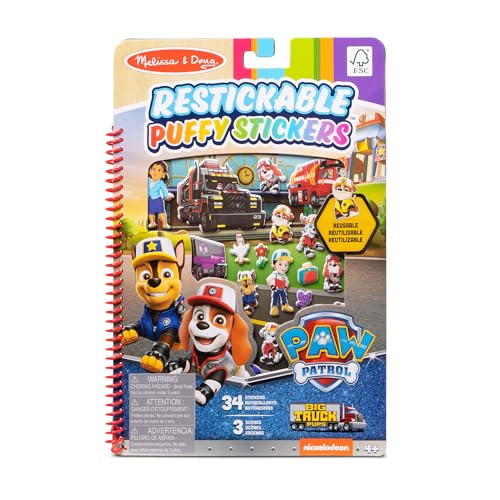 Melissa and Doug Stickeralbum & Paw Patrol Sticker | Wiederverwendbare Sticker Kinder Paw Patrol Geschenk Sticker Jungs & Mädchen | Stickerset Paw Patrol Aufkleber & Paw Patrol Stickerbuch ab 4 Jahre von Melissa & Doug