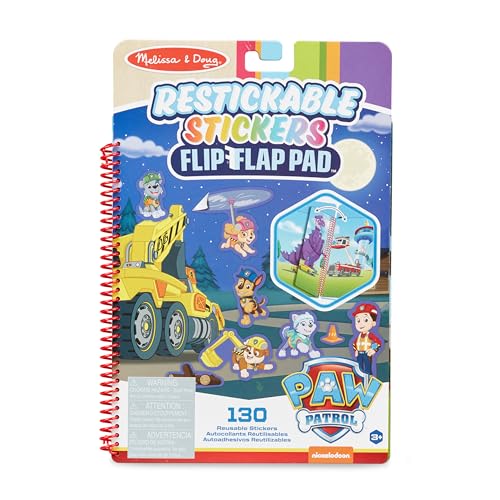 Melissa & Doug | PAW Patrol |Block mit Klappen und wiederaufklebbaren Stickern – Ultimative Rettung |130 wiederverwendbare Sticker von Melissa & Doug