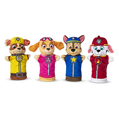 Melissa and Doug Handpuppe Paw Patrol | 4 Kasperle Paw Patrol Handpuppen für Kinder | Kasperletheater Handpuppen Kinder | Puppentheater für Kinder | Puppen- & Kasperletheater Handpuppen Set ab 3 von Melissa & Doug