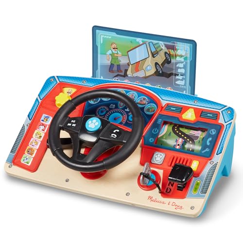 Melissa & Doug PAW Patrol Rettungsmission, Armaturenbrett aus Holz, Holzspielzeug, Lernspielzeug, Licht, Soundeffekten und beweglichen Teilen, 3 - 5 Jahre, Geschenk für Jungs oder Mädchen von Melissa & Doug