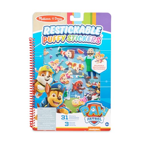 Melissa & Doug | PAW Patrol | Wiederaufklebbare, bauschige Sticker – Abenteuerbucht | 31 wiederverwendbare Sticker von Melissa & Doug