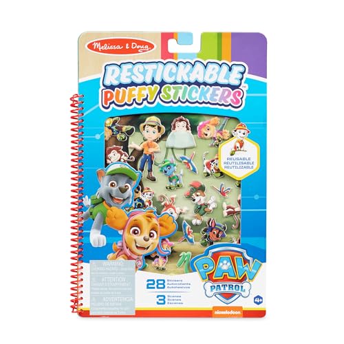 Melissa & Doug | PAW Patrol | Wiederaufklebbare, bauschige Sticker – Dschungel | 28 wiederverwendbare Sticker von Melissa & Doug