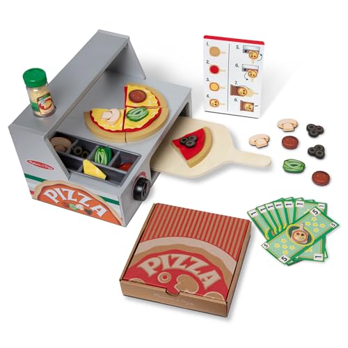 Melissa & Doug Pizzeria aus Holz - 41-teiliges Rollenspielset mit Pizzaofen, Pizzaschieber, Arbeitsfläche und Holz- bzw. Filzzutaten, für Kinder ab 3 Jahren - FSC zertifizierte Melissa & Doug Pizzeria aus Holz - 41-teiliges Rollenspielset mit Pizzaofen, Pizzaschieber, Arbeitsfläche und Holz- bzw. Filzzutaten, für Kinder ab 3 Jahren - FSC zertifizierte von Melissa & Doug