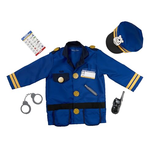 Melissa & Doug Polizist Kostüm, Rollenspielzeug, Kinder Kostüm, Hochwertige Materialien, maschinenwaschbar, Für 3, 4, 5 und 6 Jahre, Geschenk für Mädchen und Jungen, Blau Melissa & Doug Polizist Kostüm, Rollenspielzeug, Kinder Kostüm, Hochwertige Materialien, maschinenwaschbar, Für 3, 4, 5 und 6 Jahre, Geschenk für Mädchen und Jungen, Blau von Melissa & Doug