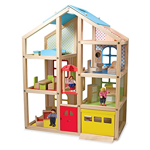 Melissa & Doug Puppenhochhaus aus Holz mit Möbeln und Spielfiguren (18 Teile) von Melissa & Doug