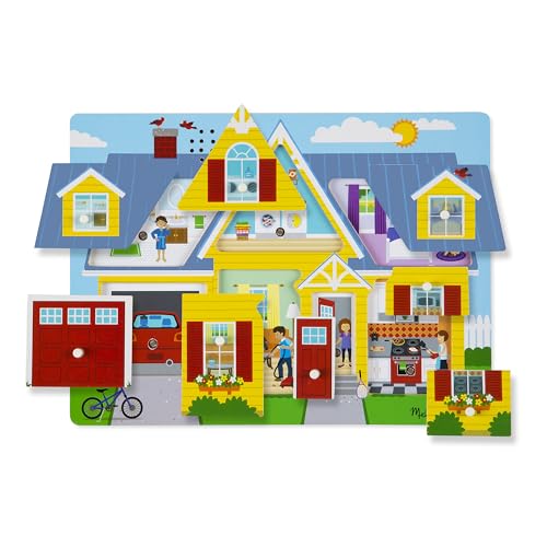 Melissa & Doug Puzzle mit Soundeffekten rund um das Haus | Puzzles | Holz | 2+ | Geschenk für Jungen oder Mädchen von Melissa & Doug