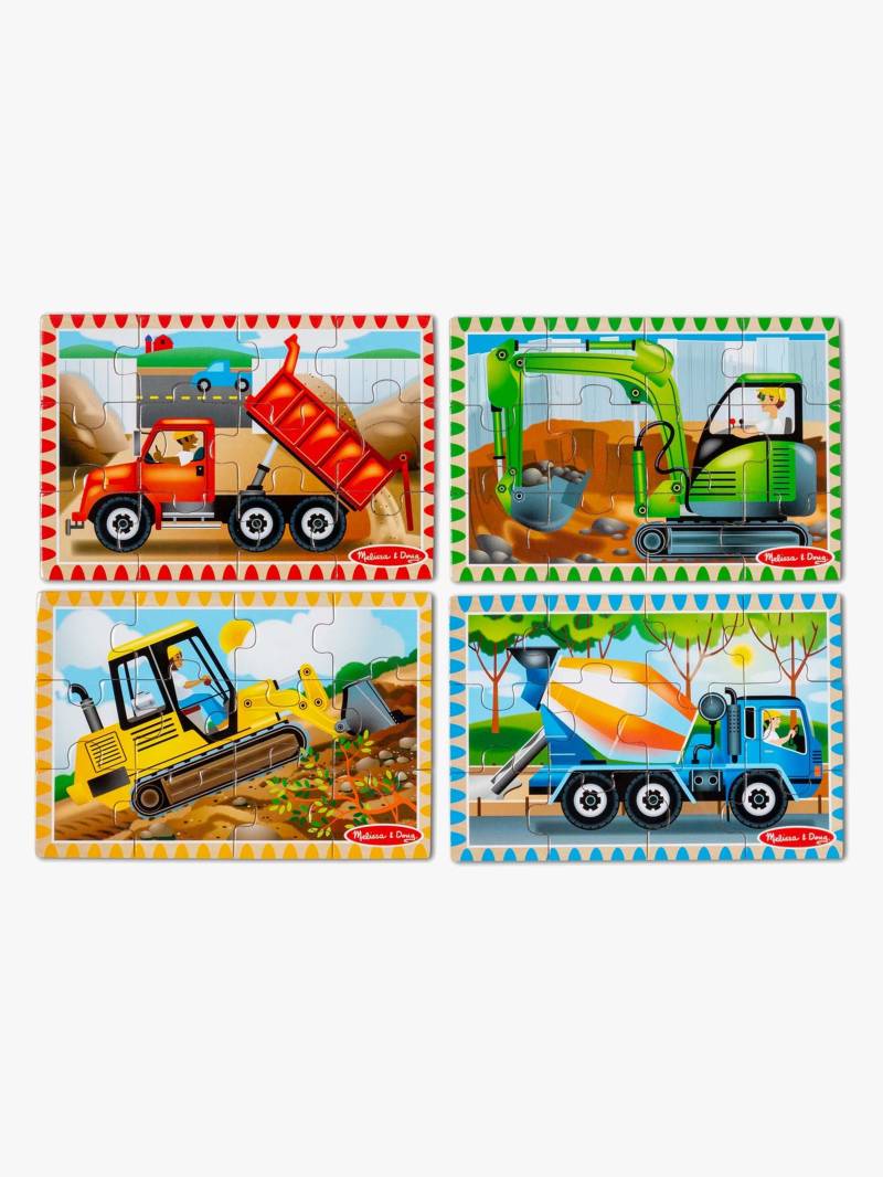 Melissa &  Doug Puzzles Baustellenfahrzeuge 4-in-1, 12 Teile von Melissa & Doug
