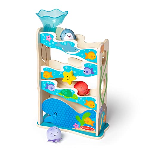 Melissa & Doug Rollables Ozeanrutsche, Holzspielzeug für Kleinkinder, Entwicklungsspie, Lernspielzeug, Holzspielzeug ab 1 jahr, Geschenk für Baby-Jungen-Mädchen, FSC-zertifizierte Materialien von Melissa & Doug