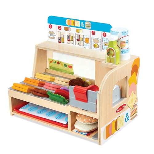 Melissa & Doug Sandwich-Shop für Kinder von 3 bis 6 Jahren, aus Holz und Filz, Rollenspiel, 52 Teile Melissa & Doug Sandwich-Shop für Kinder von 3 bis 6 Jahren, aus Holz und Filz, Rollenspiel, 52 Teile von Melissa & Doug