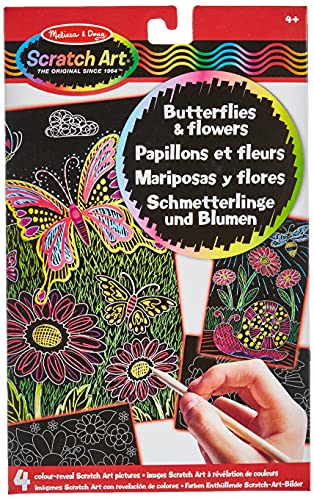 Melissa & Doug Color-Reveal Pictures - Butterflies & Flowers | Arts & Crafts | Scratch Art | 4+ | Gift for Boy or Girl von Melissa & Doug