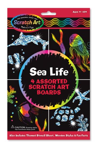 Melissa & Doug Scratch Art Sheets - Sea Life| Arts & Crafts | Scratch Art | 4+ | Gift for Boy or Girl von Melissa & Doug