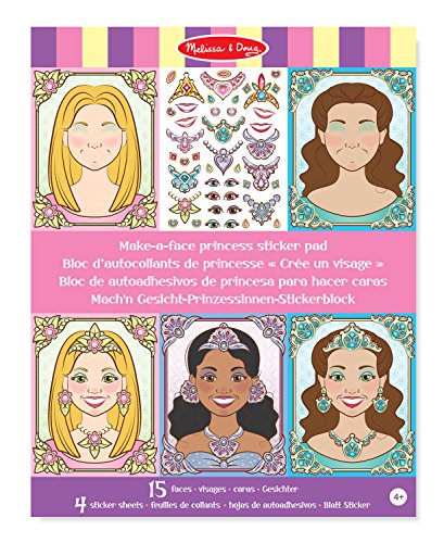 Melissa & Doug Stickerblock - Gestalte ein Prinzessinnengesicht (180 Sticker) von Melissa & Doug