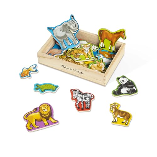 Melissa and Doug Magnete Tiere Holz | Magnete Kinder | Magnettiere für Magnettafel & Kühlschrankmagnete | Magnet Spielzeug | Geschenk 2 Jahre Mädchen Jungen | Magnetspiel ab 2 3 4 von Melissa & Doug