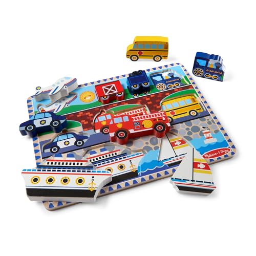 Melissa & Doug Vehicles Chunky Puzzle | Puzzles | Wooden Toy | 2+ | Gift for Boy or Girl von Melissa & Doug
