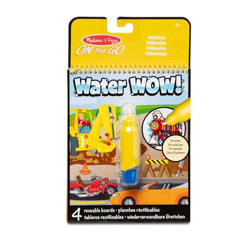 Melissa & Doug Water WOW Wassermalbuch Fahrzeuge - mit Wasserstift, 4 wiederverwendbaren Motivseiten, Suchaufgaben und Spiralbindung, praktisch für unterwegs, für Kinder ab 3 Jahren Melissa & Doug Water WOW Wassermalbuch Fahrzeuge - mit Wasserstift, 4 wiederverwendbaren Motivseiten, Suchaufgaben und Spiralbindung, praktisch für unterwegs, für Kinder ab 3 Jahren von Melissa & Doug