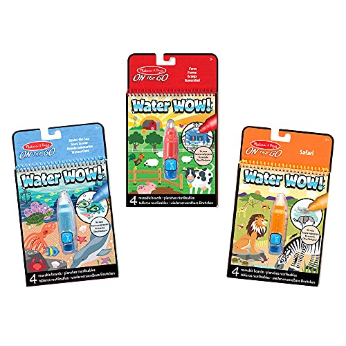 Melissa & Doug Water Wow! | 3er-Set Water Revelation Blocks Farm, Safari und Tiere | Wasserspiel für Kinder | 3 Jahre + | Geschenk für Jungen oder Mädchen Melissa & Doug Water Wow! | 3er-Set Water Revelation Blocks Farm, Safari und Tiere | Wasserspiel für Kinder | 3 Jahre + | Geschenk für Jungen oder Mädchen von Melissa & Doug