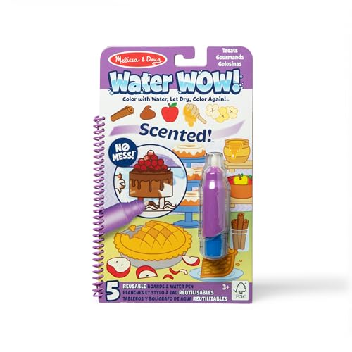 Melissa & Doug 51181 Scented Water Wow Wiederverwendbares wasseraktiviertes Aktivitätenblock-Reisespielzeug – Leckereien, Violett, 7 CT Melissa & Doug 51181 Scented Water Wow Wiederverwendbares wasseraktiviertes Aktivitätenblock-Reisespielzeug – Leckereien, Violett, 7 CT von Melissa & Doug