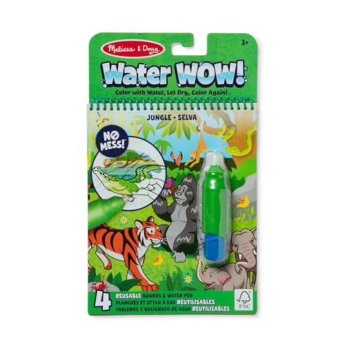 Melissa & Doug Water Wow für unterwegs Wiederverwendbarer Aktivitätenblock zum Ausmalen mit Wasser – Dschungel Melissa & Doug Water Wow für unterwegs Wiederverwendbarer Aktivitätenblock zum Ausmalen mit Wasser – Dschungel von Melissa & Doug