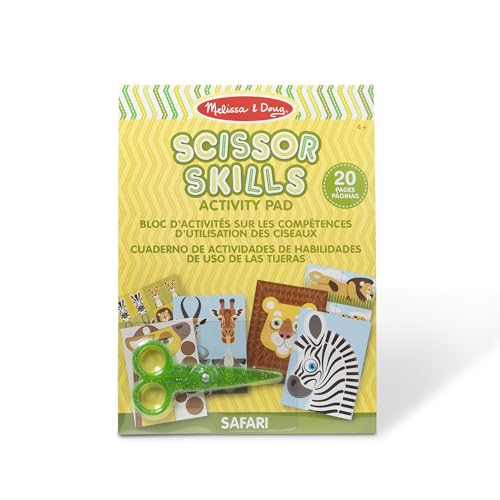 Melissa & Doug Wildes Leben Skills Aktivität Block mit Kind sicher Schere | Aktivitätsbuch für Kinder | Kunsthandwerk | 20 Seiten | Geschenk für Jungen oder Mädchen von Melissa & Doug