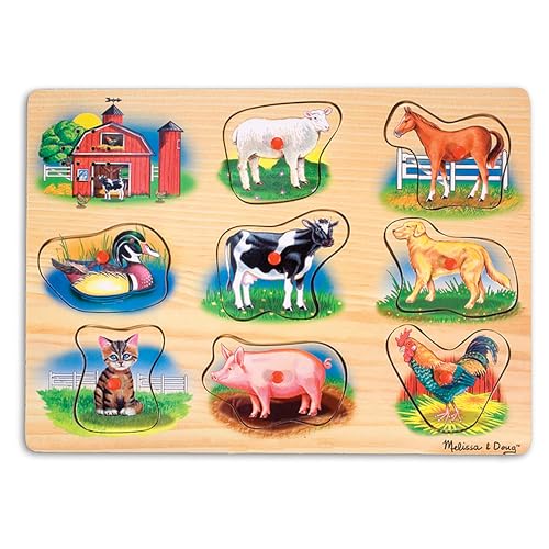 Melissa & Doug klassischer Bauernhof | Puzzles | Holz | 2+ | Geschenk für Jungen oder Mädchen von Melissa & Doug