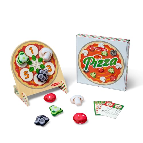 Melissa & Doug Doppelseitige Pizzabeläge Wurfspiele für 1 oder 2 Spieler | Sitzsackzielspiel, Bingo, Tic-Tac-Toe, Zuordnen, Zahl, Motorik, Aktivitätenspielzeug für Kinder ab 3 Jahren von Melissa & Doug