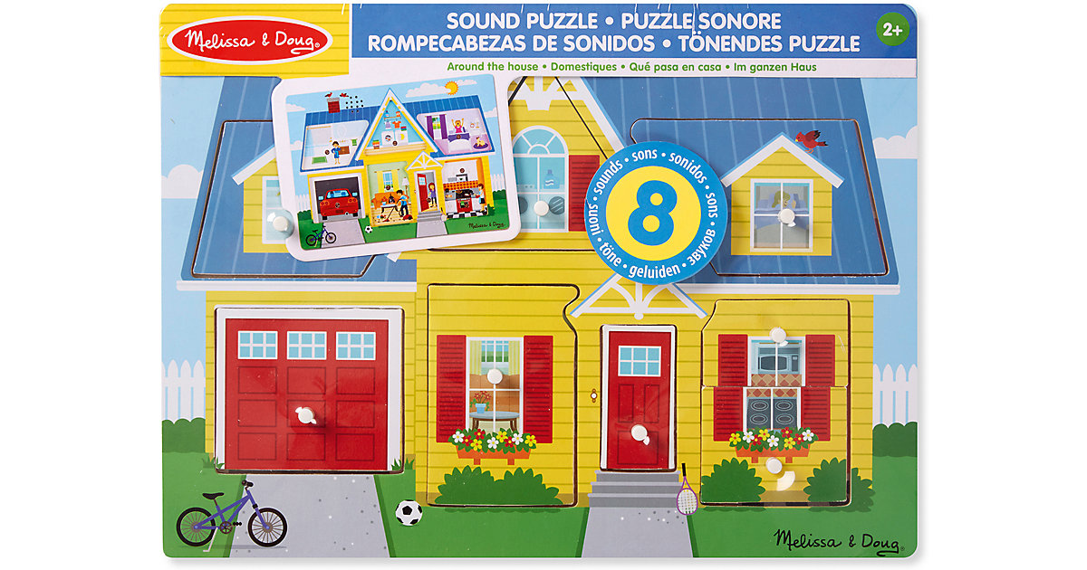Soundpuzzle aus Holz - Rund ums Haus, 8 Teile von Melissa & Doug