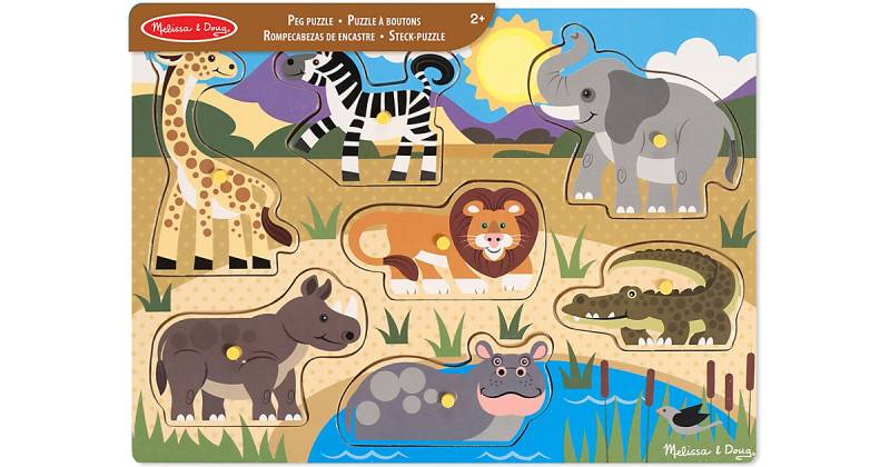 Steckpuzzle aus Holz - Safaritiere von Melissa & Doug