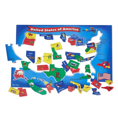 U.S.A. Map Floor (51 PC) von Melissa & Doug