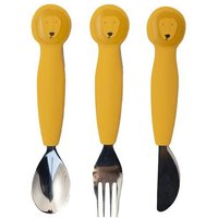 Kinderbesteck Set aus Silikon 3-teilig - Mr. Lion Kinderbesteck Set aus Silikon 3-teilig - Mr. Lion von Mellis BV
