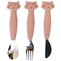 Kinderbesteck Set aus Silikon 3-teilig - Mrs. Cat Kinderbesteck Set aus Silikon 3-teilig - Mrs. Cat von Mellis BV