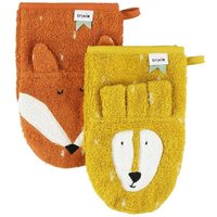 Waschhandschuh 2-pack - Mr. Lion - Mr. Fox Waschhandschuh 2-pack - Mr. Lion - Mr. Fox von Mellis BV