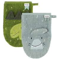 Waschhandschuh 2-pack - Mr. Shark - Mr. Dino Waschhandschuh 2-pack - Mr. Shark - Mr. Dino von Mellis BV