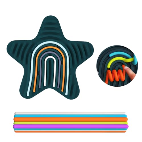 Meloditrunk Stern Sensorik Activity Board, Grün Sensorisches Spielzeug Aktivitätsbrett zur zur Stressabbau, ADHD und Autismus, Silikon Fidget Spielzeug mit 11 Stäbe für Kinder ab 3 Jahr & Erwachsene Meloditrunk Stern Sensorik Activity Board, Grün Sensorisches Spielzeug Aktivitätsbrett zur zur Stressabbau, ADHD und Autismus, Silikon Fidget Spielzeug mit 11 Stäbe für Kinder ab 3 Jahr & Erwachsene von Meloditrunk