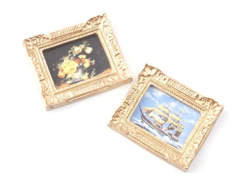 Melody Jane Puppenhaus 2 Bild Gemälde IN Antik Vergoldet Gold Bilderrahmen Miniatur Zubehör Melody Jane Puppenhaus 2 Bild Gemälde IN Antik Vergoldet Gold Bilderrahmen Miniatur Zubehör von Melody Jane