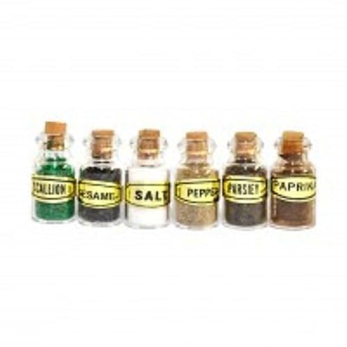 Puppenhaus 6 Voll Glas Spice Gefäße Miniatur 1:12 Küche Laden Geschäft Zubehör Puppenhaus 6 Voll Glas Spice Gefäße Miniatur 1:12 Küche Laden Geschäft Zubehör von Melody Jane