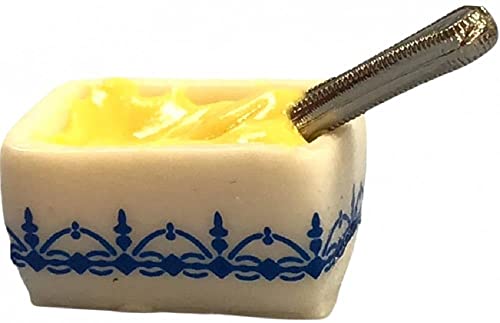 Melody Jane Puppenhaus blau weiß Butterdose mit Messer Miniatur Küchenzubehör 1:12 Melody Jane Puppenhaus blau weiß Butterdose mit Messer Miniatur Küchenzubehör 1:12 von Melody Jane