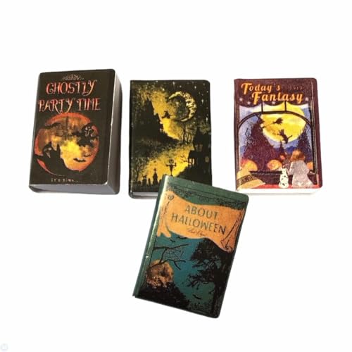Melody Jane Dolls Houses Puppenhaus Ghost Story Bücher mit Seiten Miniatur Halloween Party Zubehör von Melody Jane