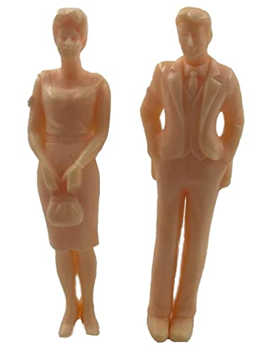 Melody Jane Dolls Houses Puppenhaus-Mann im Anzug & Dame im Kleid, unlackierte Figuren, 1:24 Zoll Personen von Melody Jane