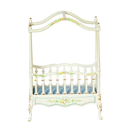 Melody Jane JBM Puppenhaus, viktorianisches Betthimmel, Blau / Weiß, 1:24 1/2 Zoll Melody Jane JBM Puppenhaus, viktorianisches Betthimmel, Blau / Weiß, 1:24 1/2 Zoll von Melody Jane