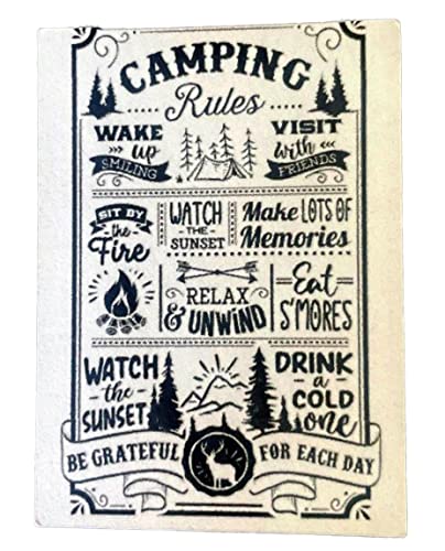 Melody Jane Puppen House Camping Rules Poster Miniatur Home Decor Zubehör Maßstab 1:12 von Melody Jane