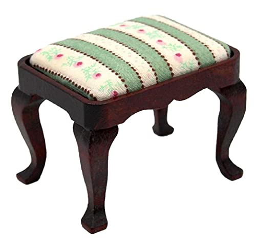 Melody Jane Puppenhaus, Mahagoni-Schminktisch, Hocker, florales Sitz, Schlafzimmermöbel Melody Jane Puppenhaus, Mahagoni-Schminktisch, Hocker, florales Sitz, Schlafzimmermöbel von Melody Jane