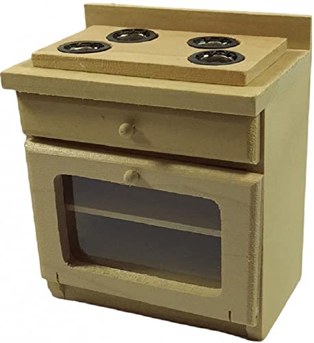 Melody Jane Puppenhaus, blankes Holz, Herd, Miniatur-Holz, Küchenmöbel 1:12 Melody Jane Puppenhaus, blankes Holz, Herd, Miniatur-Holz, Küchenmöbel 1:12 von Melody Jane