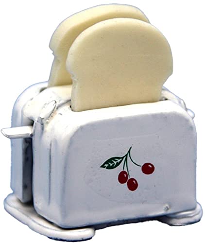 Melody Jane Puppenhaus, weißer Kirsch-Toaster und Brotscheiben, Miniatur-Küchenzubehör Melody Jane Puppenhaus, weißer Kirsch-Toaster und Brotscheiben, Miniatur-Küchenzubehör von Melody Jane