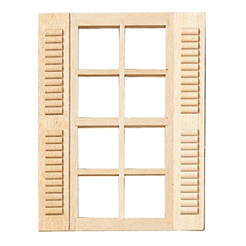 Melody Jane Puppenhaus 8 Ausschnitt Fenster Mit Fensterläden Holz 1:12 Maßstab 4 x 5 10 x 12.5cm von Melody Jane