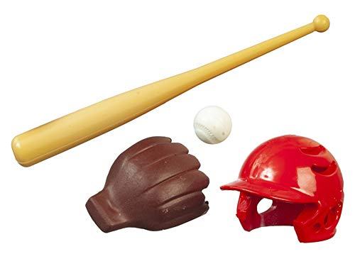 Melody Jane Puppenhaus American Baseball Helm Fledermaus Handschuh & Ball Spiele Sport Zubehör von Melody Jane
