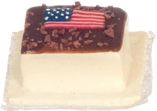 Melody Jane Puppenhaus Amerikanische Flagge Kuchen 1:24 Half Inch Party Essen Cafe Shop Zubehör von Melody Jane