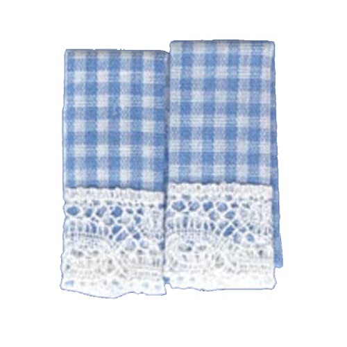 Melody Jane Puppenhaus Blau Gingham Küche Tee Handtücher Küchenzubehör von Melody Jane